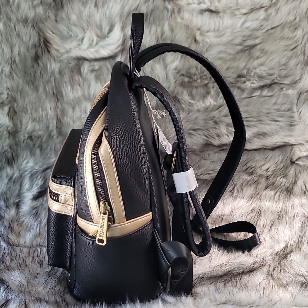 Loungefly Game of Thrones Black and Gold Backpack - Picture 7 of 9